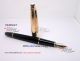 Perfect Replica Montblanc Meisterstuck Rose Gold Clip Black Fountain Pen For Sale (6)_th.jpg